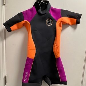 Rip Curl Dawn Patrol 2 MM Back Zip Spring Shorty Wetsuit Half Suit✅